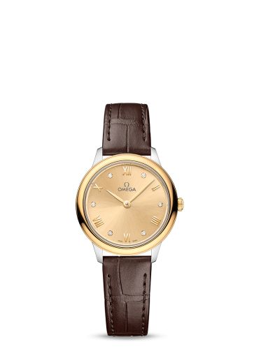 Omega De Ville Quartz 27.5 Stainless Steel - Yellow Gold / Champagne - Diamond